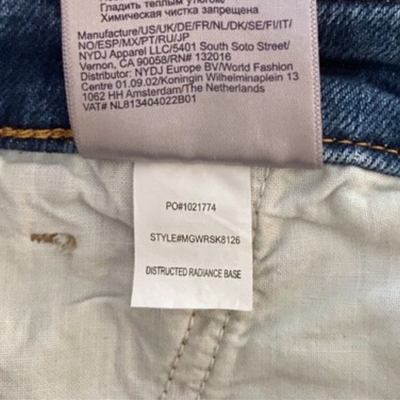 NEW NYDJ Denim Skirt Destructed Radiance 12 - Picture 17 of 17